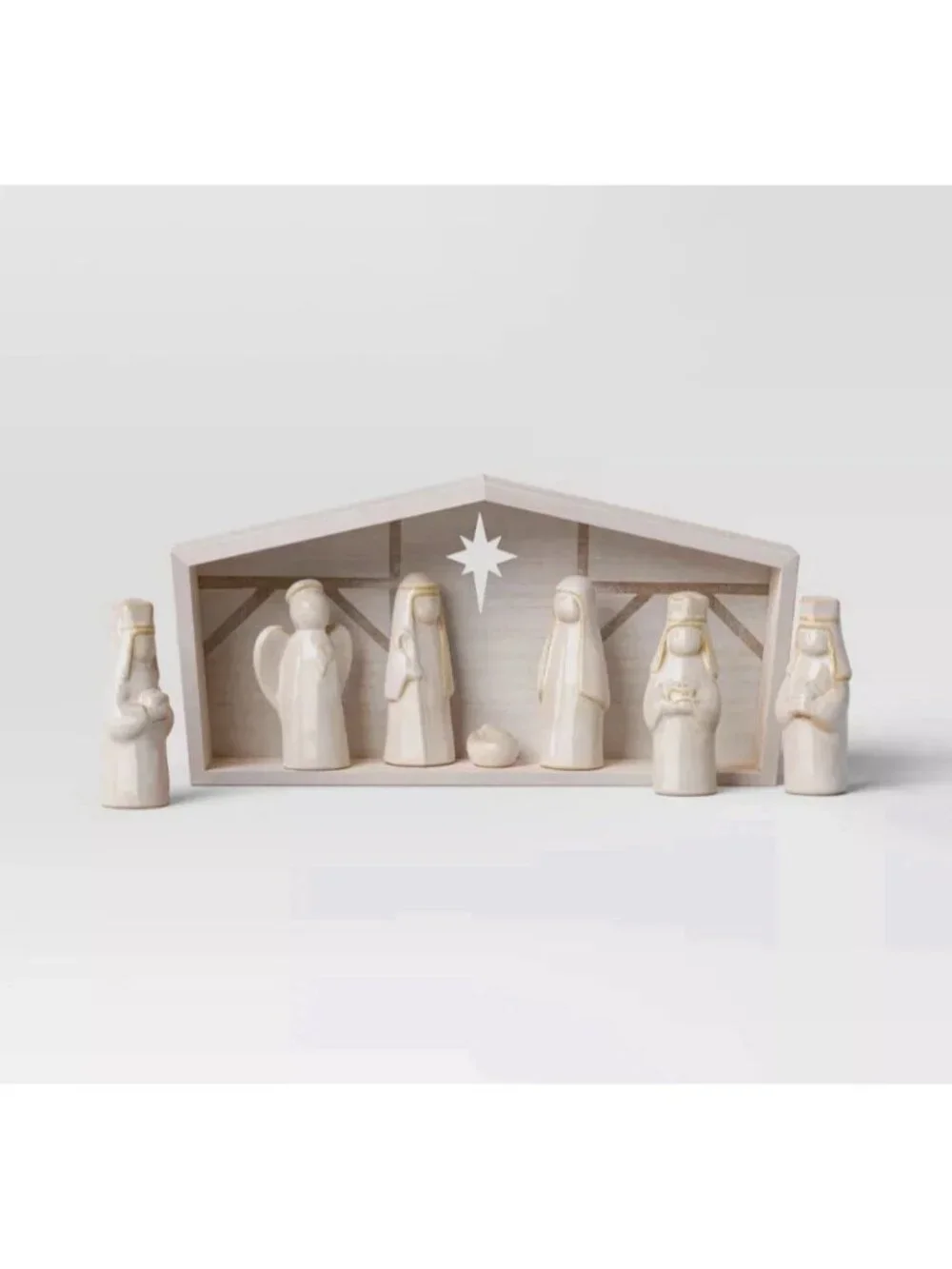 Target Wondershop 8-piece Christmas Ceramic Nativity Set, NIB